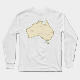 Map of Australia Long Sleeve T-Shirt